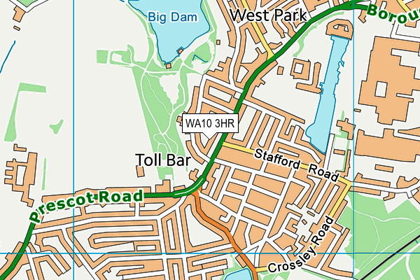 WA10 3HR map - OS VectorMap District (Ordnance Survey) WA10 3HR map - OS VectorMap District (Ordnance Survey)