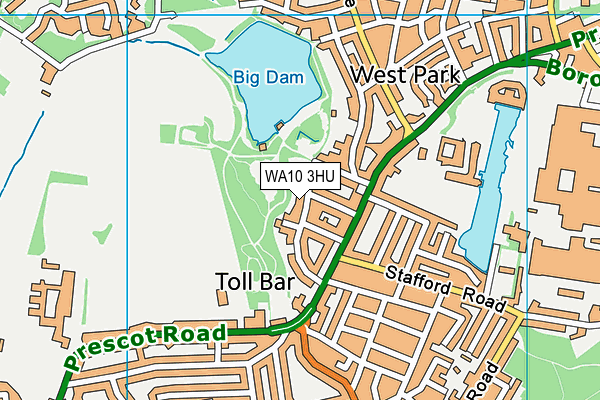 WA10 3HU map - OS VectorMap District (Ordnance Survey) WA10 3HU map - OS VectorMap District (Ordnance Survey)