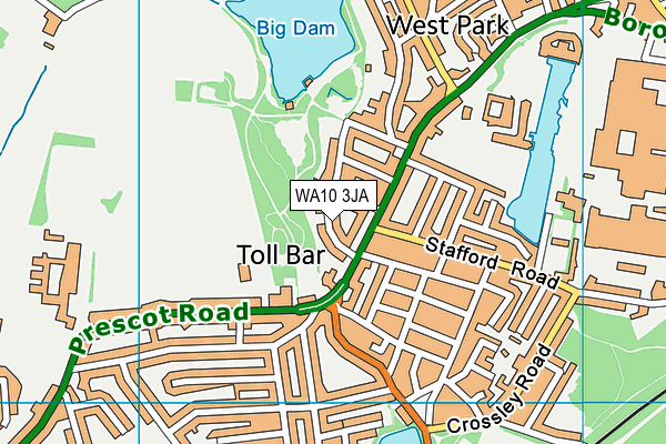 WA10 3JA map - OS VectorMap District (Ordnance Survey) WA10 3JA map - OS VectorMap District (Ordnance Survey)