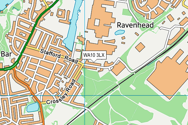 WA10 3LX map - OS VectorMap District (Ordnance Survey) WA10 3LX map - OS VectorMap District (Ordnance Survey)