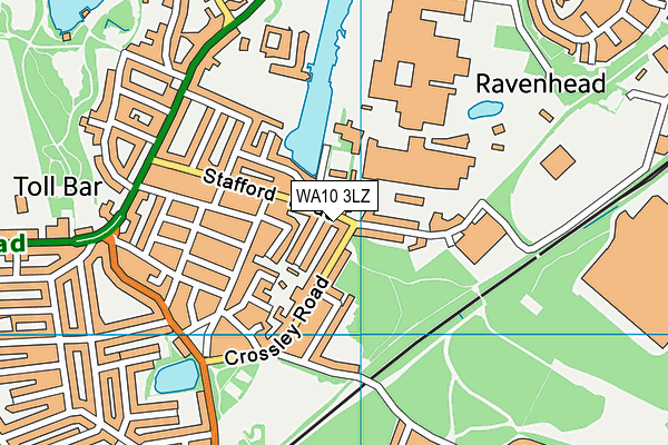 WA10 3LZ map - OS VectorMap District (Ordnance Survey) WA10 3LZ map - OS VectorMap District (Ordnance Survey)