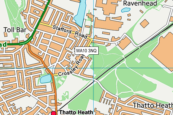 WA10 3NQ map - OS VectorMap District (Ordnance Survey) WA10 3NQ map - OS VectorMap District (Ordnance Survey)