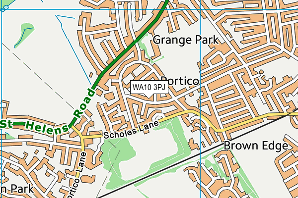 WA10 3PJ map - OS VectorMap District (Ordnance Survey) WA10 3PJ map - OS VectorMap District (Ordnance Survey)