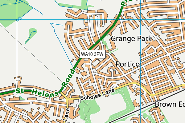 WA10 3PW map - OS VectorMap District (Ordnance Survey) WA10 3PW map - OS VectorMap District (Ordnance Survey)