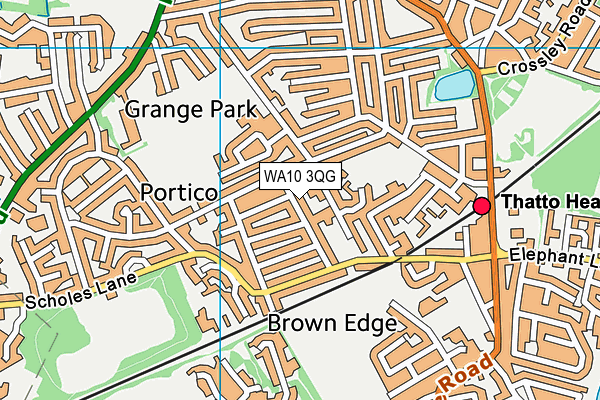 WA10 3QG map - OS VectorMap District (Ordnance Survey) WA10 3QG map - OS VectorMap District (Ordnance Survey)