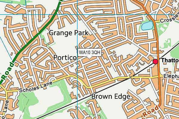 WA10 3QH map - OS VectorMap District (Ordnance Survey) WA10 3QH map - OS VectorMap District (Ordnance Survey)