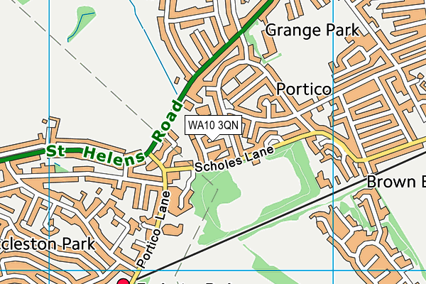 WA10 3QN map - OS VectorMap District (Ordnance Survey) WA10 3QN map - OS VectorMap District (Ordnance Survey)