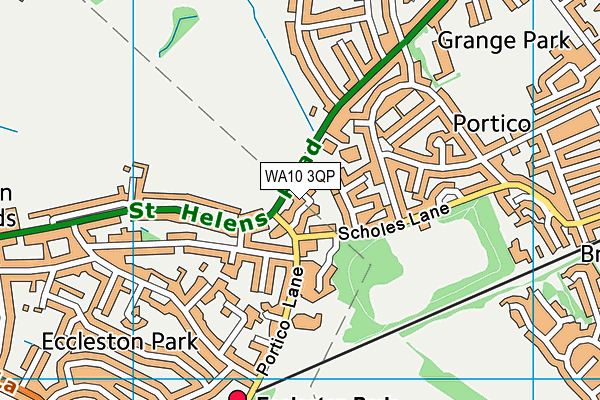WA10 3QP map - OS VectorMap District (Ordnance Survey) WA10 3QP map - OS VectorMap District (Ordnance Survey)