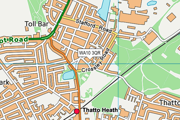 WA10 3QR map - OS VectorMap District (Ordnance Survey) WA10 3QR map - OS VectorMap District (Ordnance Survey)