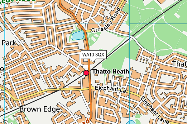WA10 3QX map - OS VectorMap District (Ordnance Survey) WA10 3QX map - OS VectorMap District (Ordnance Survey)