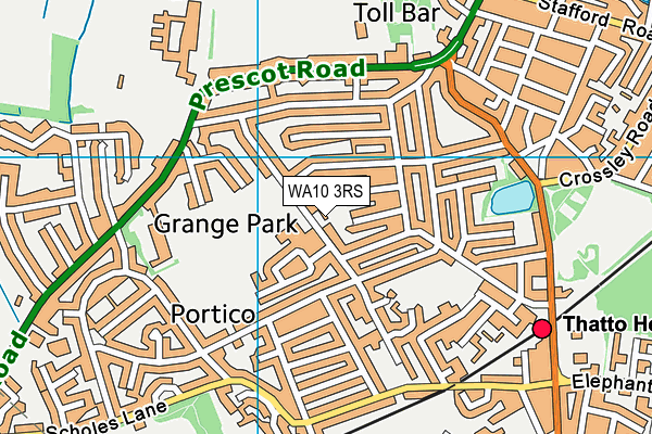 WA10 3RS map - OS VectorMap District (Ordnance Survey) WA10 3RS map - OS VectorMap District (Ordnance Survey)