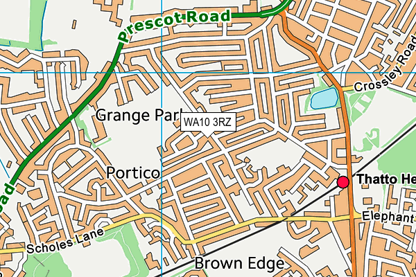 WA10 3RZ map - OS VectorMap District (Ordnance Survey) WA10 3RZ map - OS VectorMap District (Ordnance Survey)