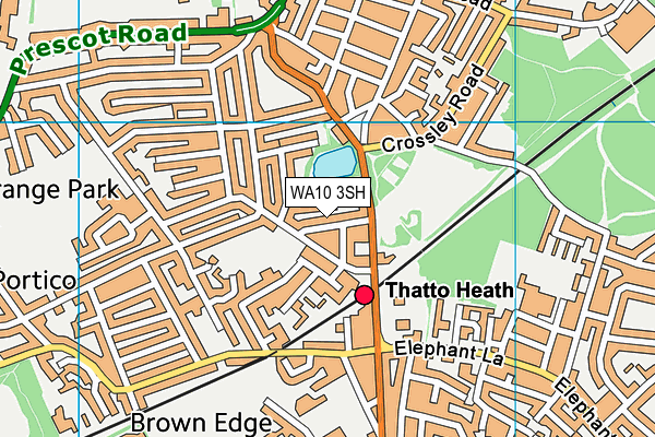 WA10 3SH map - OS VectorMap District (Ordnance Survey) WA10 3SH map - OS VectorMap District (Ordnance Survey)