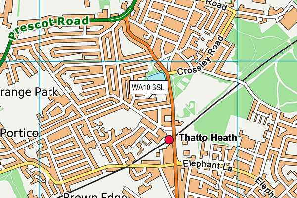 WA10 3SL map - OS VectorMap District (Ordnance Survey) WA10 3SL map - OS VectorMap District (Ordnance Survey)