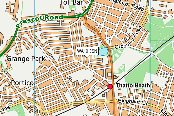 WA10 3SN map - OS VectorMap District (Ordnance Survey) WA10 3SN map - OS VectorMap District (Ordnance Survey)