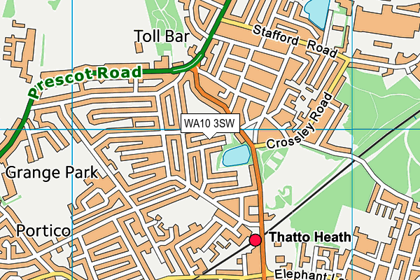 WA10 3SW map - OS VectorMap District (Ordnance Survey) WA10 3SW map - OS VectorMap District (Ordnance Survey)