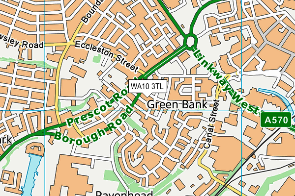 WA10 3TL map - OS VectorMap District (Ordnance Survey) WA10 3TL map - OS VectorMap District (Ordnance Survey)