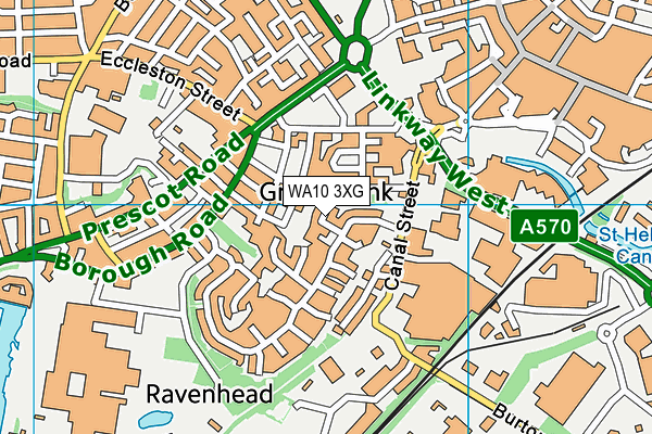 WA10 3XG map - OS VectorMap District (Ordnance Survey) WA10 3XG map - OS VectorMap District (Ordnance Survey)