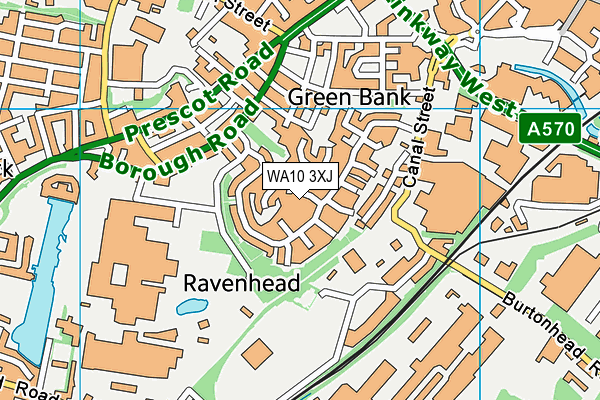WA10 3XJ map - OS VectorMap District (Ordnance Survey) WA10 3XJ map - OS VectorMap District (Ordnance Survey)