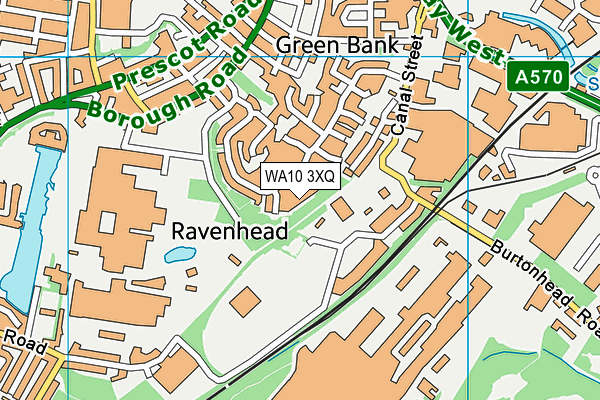 WA10 3XQ map - OS VectorMap District (Ordnance Survey) WA10 3XQ map - OS VectorMap District (Ordnance Survey)