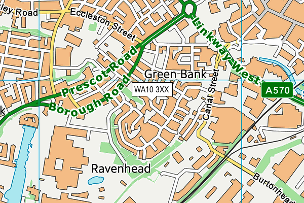 WA10 3XX map - OS VectorMap District (Ordnance Survey) WA10 3XX map - OS VectorMap District (Ordnance Survey)