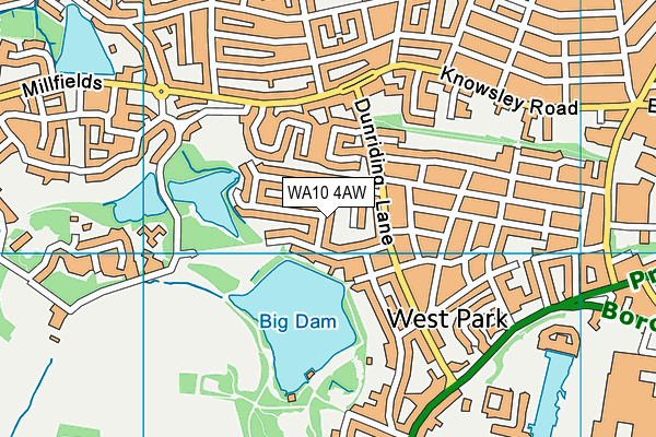 WA10 4AW map - OS VectorMap District (Ordnance Survey) WA10 4AW map - OS VectorMap District (Ordnance Survey)