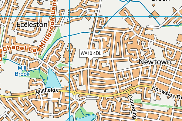 WA10 4DL map - OS VectorMap District (Ordnance Survey) WA10 4DL map - OS VectorMap District (Ordnance Survey)