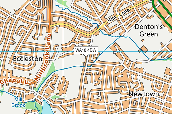 WA10 4DW map - OS VectorMap District (Ordnance Survey) WA10 4DW map - OS VectorMap District (Ordnance Survey)