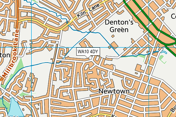 WA10 4DY map - OS VectorMap District (Ordnance Survey) WA10 4DY map - OS VectorMap District (Ordnance Survey)