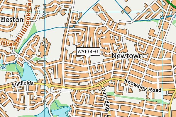 WA10 4EG map - OS VectorMap District (Ordnance Survey) WA10 4EG map - OS VectorMap District (Ordnance Survey)