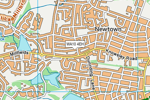 WA10 4EH map - OS VectorMap District (Ordnance Survey) WA10 4EH map - OS VectorMap District (Ordnance Survey)