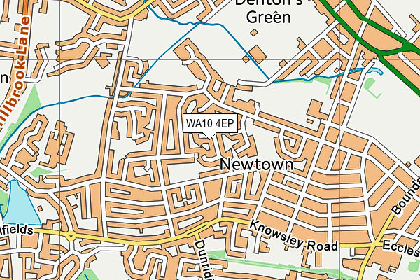 WA10 4EP map - OS VectorMap District (Ordnance Survey) WA10 4EP map - OS VectorMap District (Ordnance Survey)