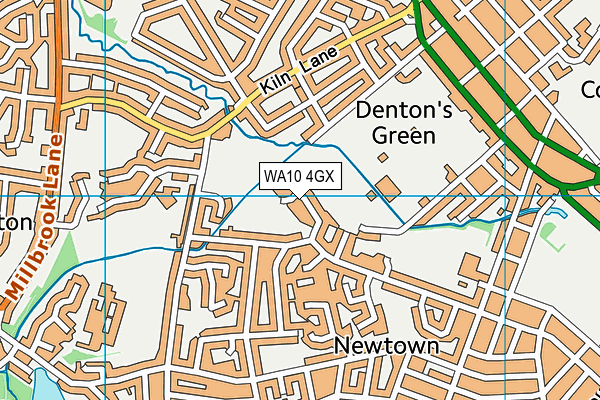 WA10 4GX map - OS VectorMap District (Ordnance Survey) WA10 4GX map - OS VectorMap District (Ordnance Survey)