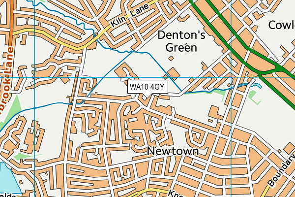 WA10 4GY map - OS VectorMap District (Ordnance Survey) WA10 4GY map - OS VectorMap District (Ordnance Survey)