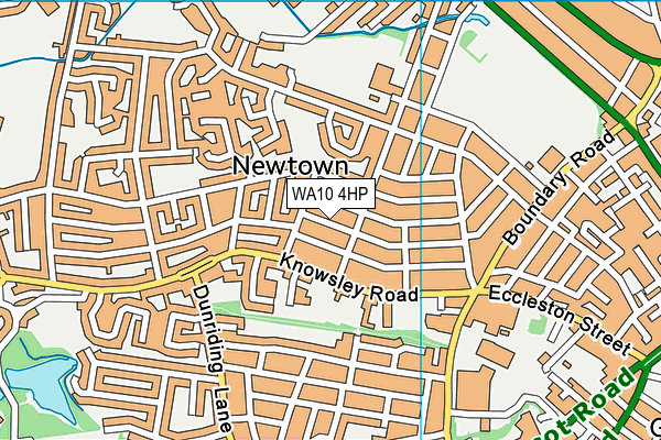 WA10 4HP map - OS VectorMap District (Ordnance Survey) WA10 4HP map - OS VectorMap District (Ordnance Survey)