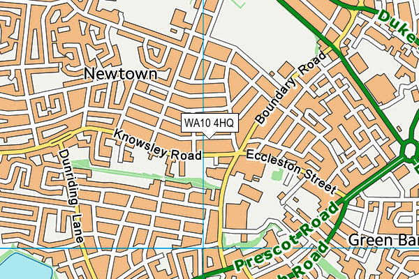 WA10 4HQ map - OS VectorMap District (Ordnance Survey) WA10 4HQ map - OS VectorMap District (Ordnance Survey)