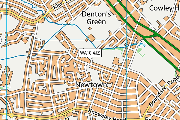 WA10 4JZ map - OS VectorMap District (Ordnance Survey) WA10 4JZ map - OS VectorMap District (Ordnance Survey)