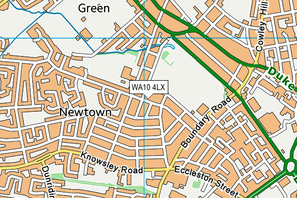 WA10 4LX map - OS VectorMap District (Ordnance Survey) WA10 4LX map - OS VectorMap District (Ordnance Survey)