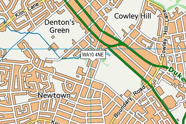 WA10 4NE map - OS VectorMap District (Ordnance Survey)