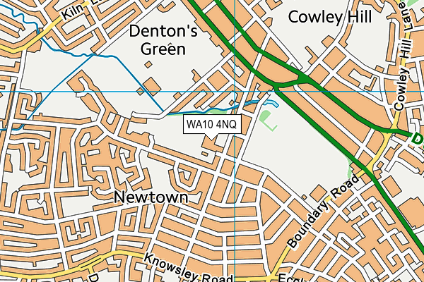 WA10 4NQ map - OS VectorMap District (Ordnance Survey) WA10 4NQ map - OS VectorMap District (Ordnance Survey)