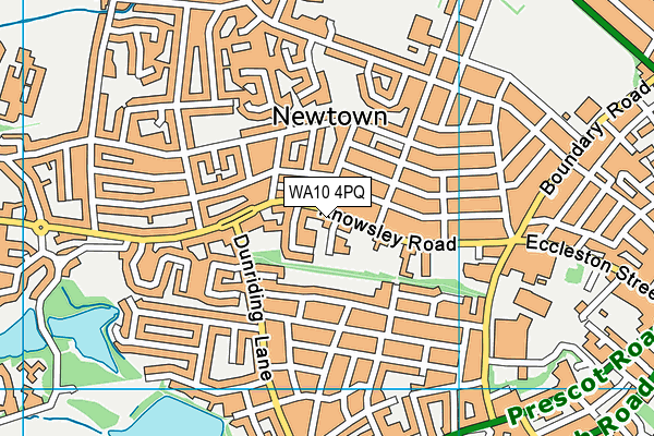 WA10 4PQ map - OS VectorMap District (Ordnance Survey) WA10 4PQ map - OS VectorMap District (Ordnance Survey)