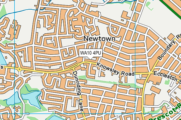 WA10 4PU map - OS VectorMap District (Ordnance Survey) WA10 4PU map - OS VectorMap District (Ordnance Survey)