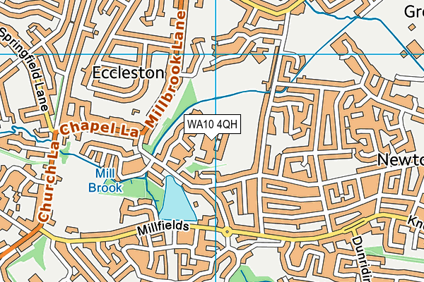 WA10 4QH map - OS VectorMap District (Ordnance Survey) WA10 4QH map - OS VectorMap District (Ordnance Survey)