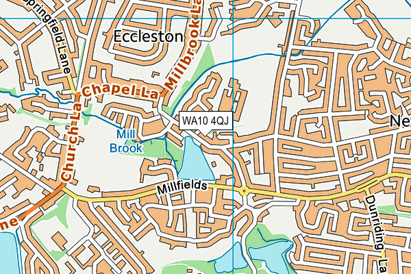 WA10 4QJ map - OS VectorMap District (Ordnance Survey) WA10 4QJ map - OS VectorMap District (Ordnance Survey)