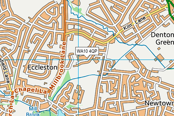 WA10 4QP map - OS VectorMap District (Ordnance Survey) WA10 4QP map - OS VectorMap District (Ordnance Survey)