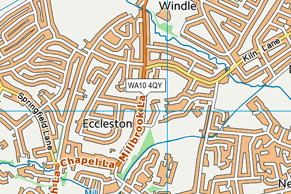 WA10 4QY map - OS VectorMap District (Ordnance Survey)