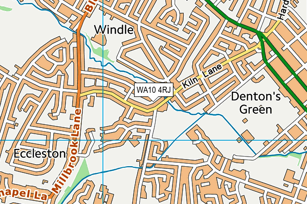 WA10 4RJ map - OS VectorMap District (Ordnance Survey) WA10 4RJ map - OS VectorMap District (Ordnance Survey)