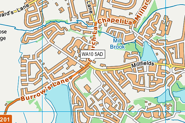 WA10 5AD map - OS VectorMap District (Ordnance Survey) WA10 5AD map - OS VectorMap District (Ordnance Survey)
