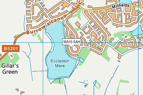 WA10 5AH map - OS VectorMap District (Ordnance Survey) WA10 5AH map - OS VectorMap District (Ordnance Survey)