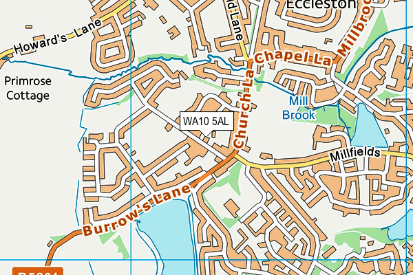 WA10 5AL map - OS VectorMap District (Ordnance Survey) WA10 5AL map - OS VectorMap District (Ordnance Survey)